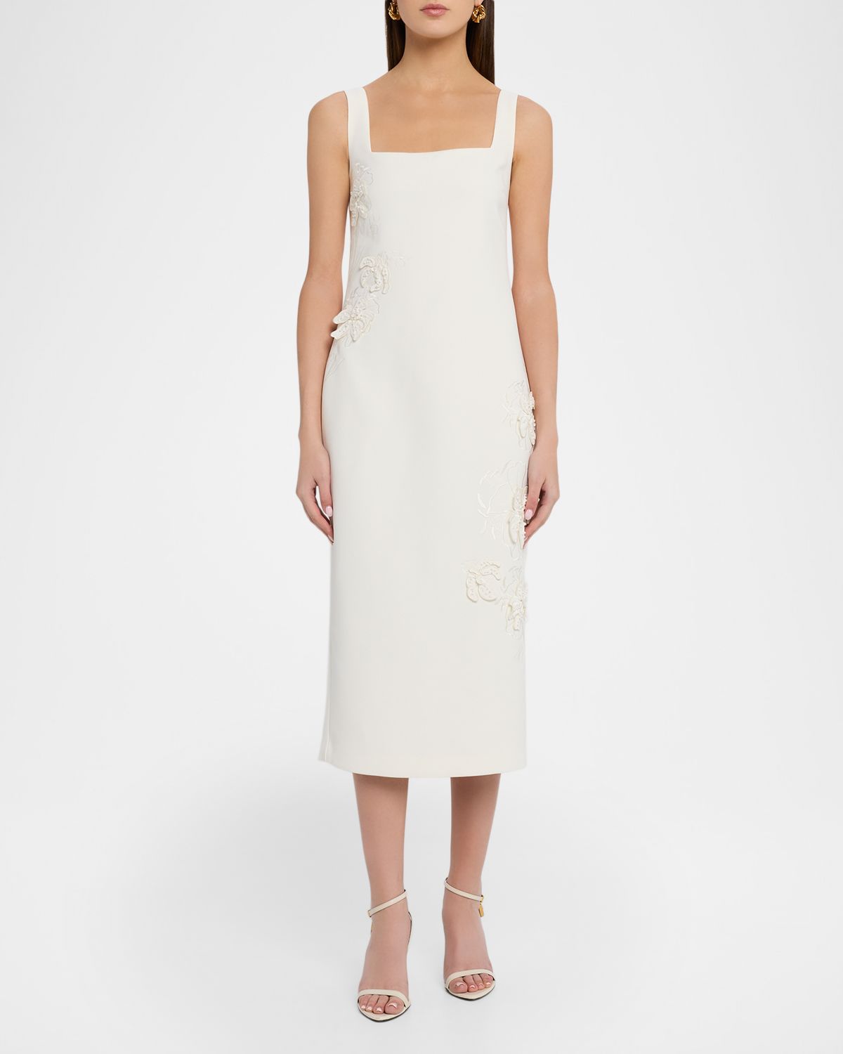 Ramy Brook Barrie Embroidered Midi Dress