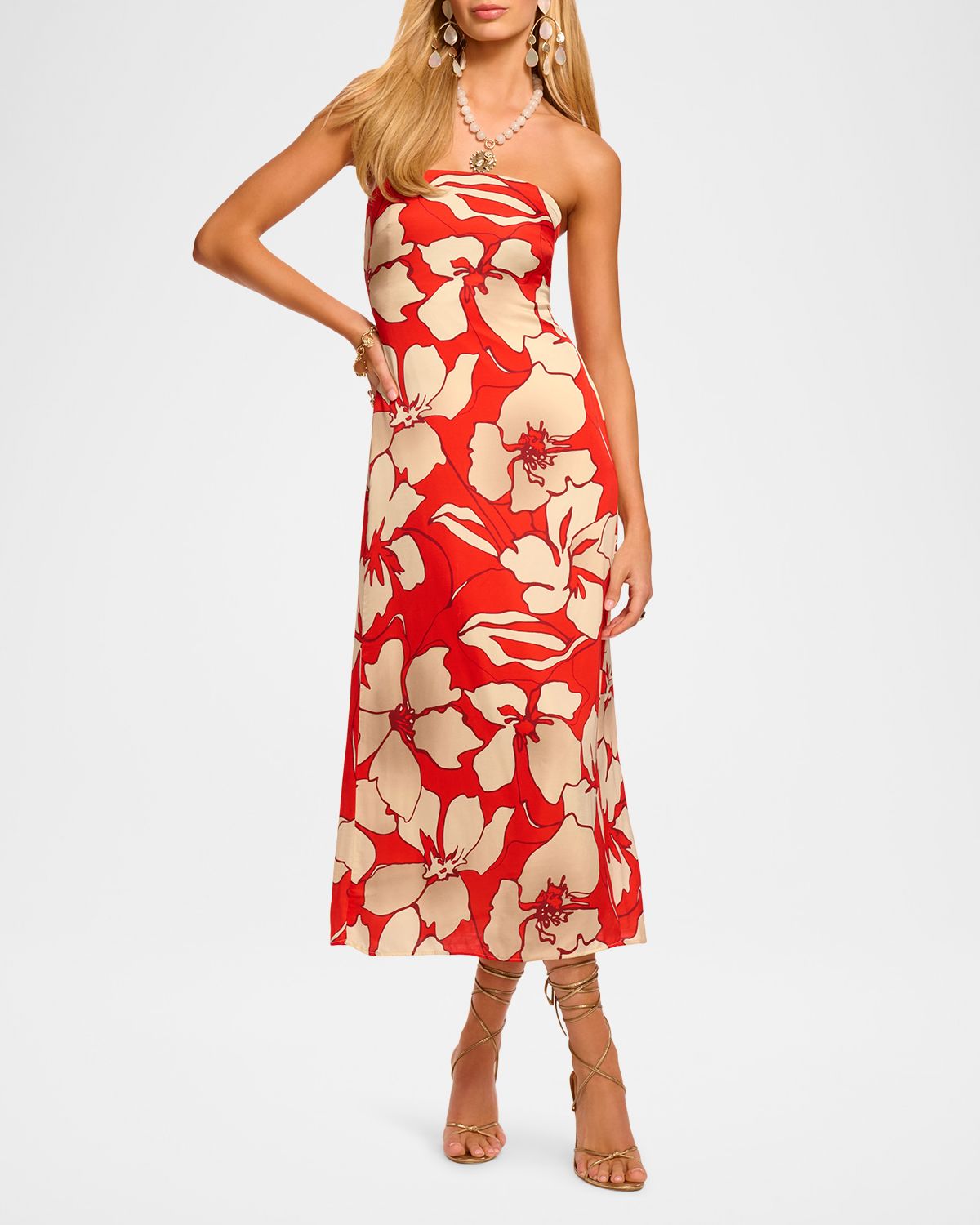 Ramy Brook Kamilla Strapless Floral Slip Dress