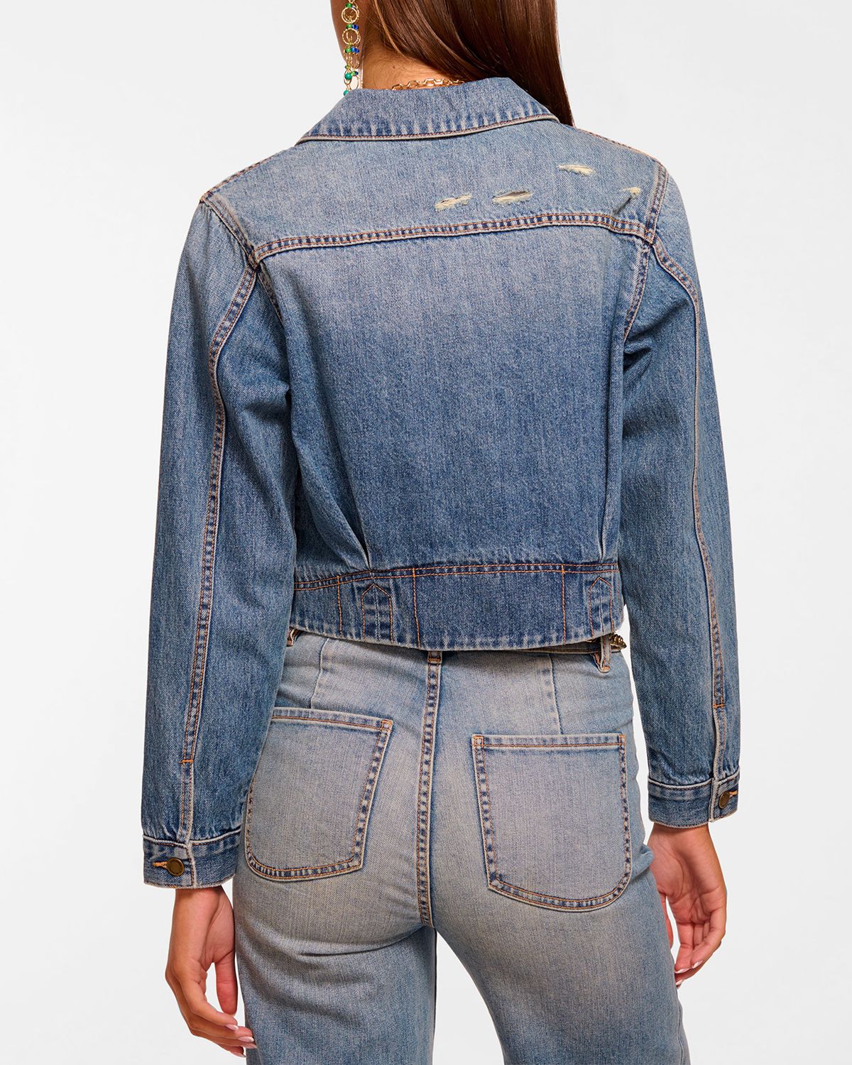 Ramy Brook Jannah Distressed Denim Jacket