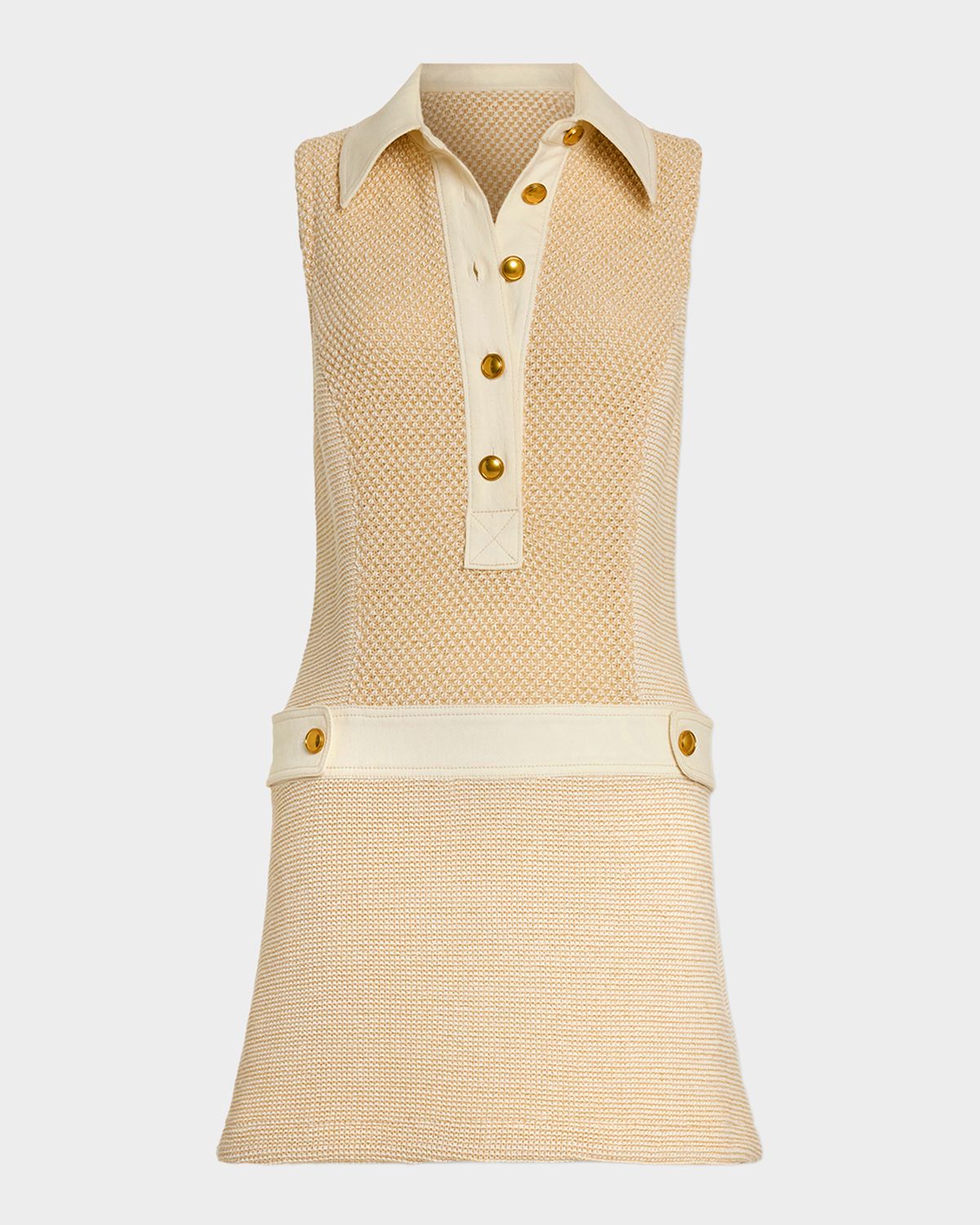 Ramy Brook Sarah Cotton Lurex Tweed Sleeveless Mini Dress