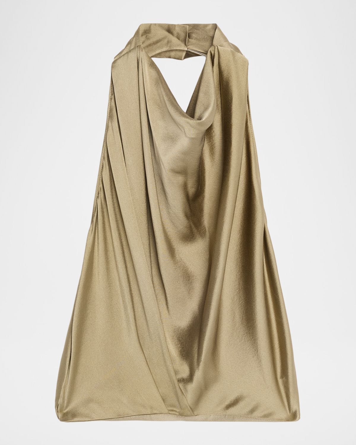 Ramy Brook Libbie Silk Cowl-Neck Halter Top