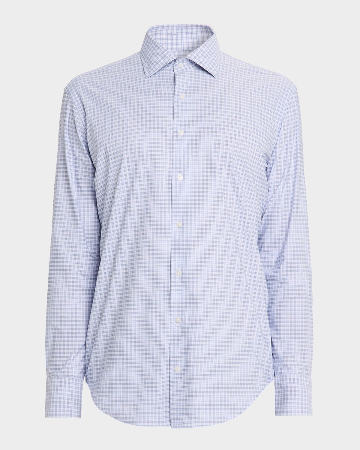 Peter Millar Men 's Phillip Performance Twill Check Sport Shirt
