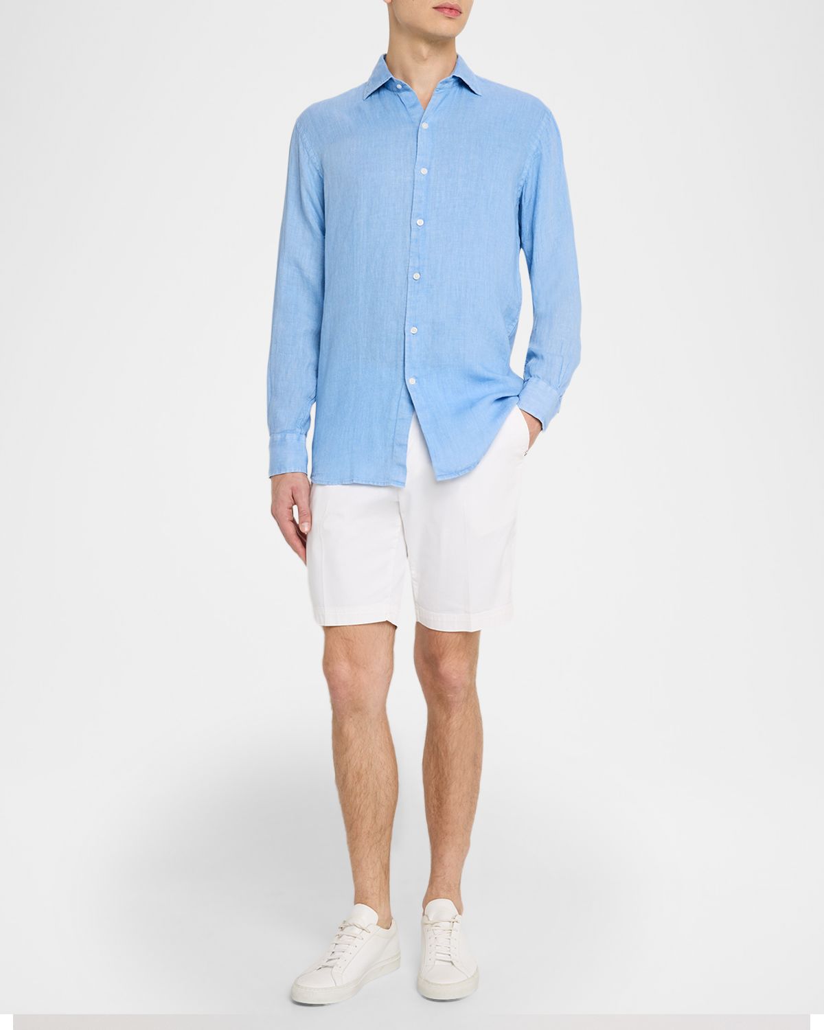 Peter Millar Men 's Shoreside Linen Button-Down Shirt