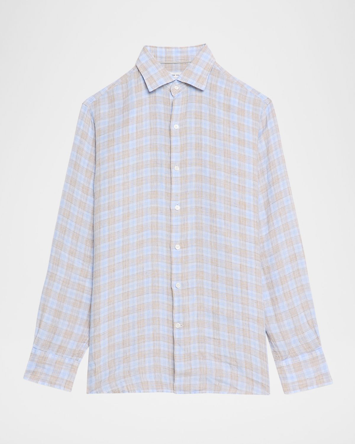 Peter Millar Men 's Milo Linen Plaid Sport Shirt