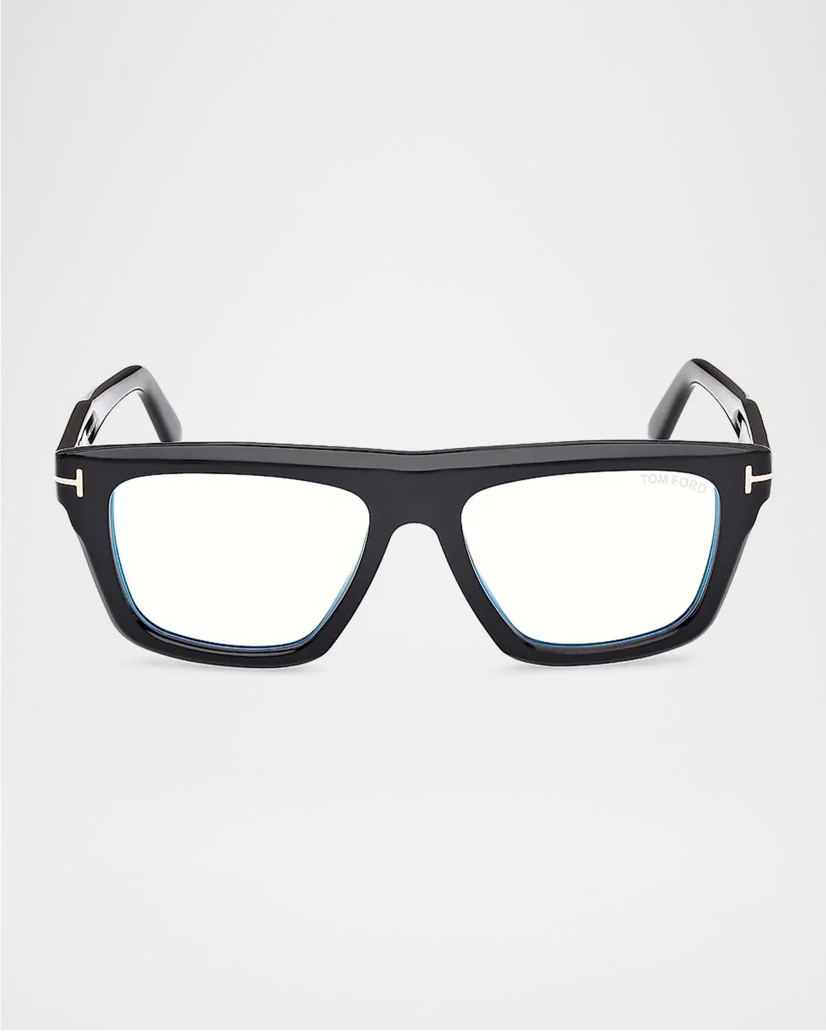 TOM FORD Men 's T-Logo Acetate Rectangle Eyeglasses