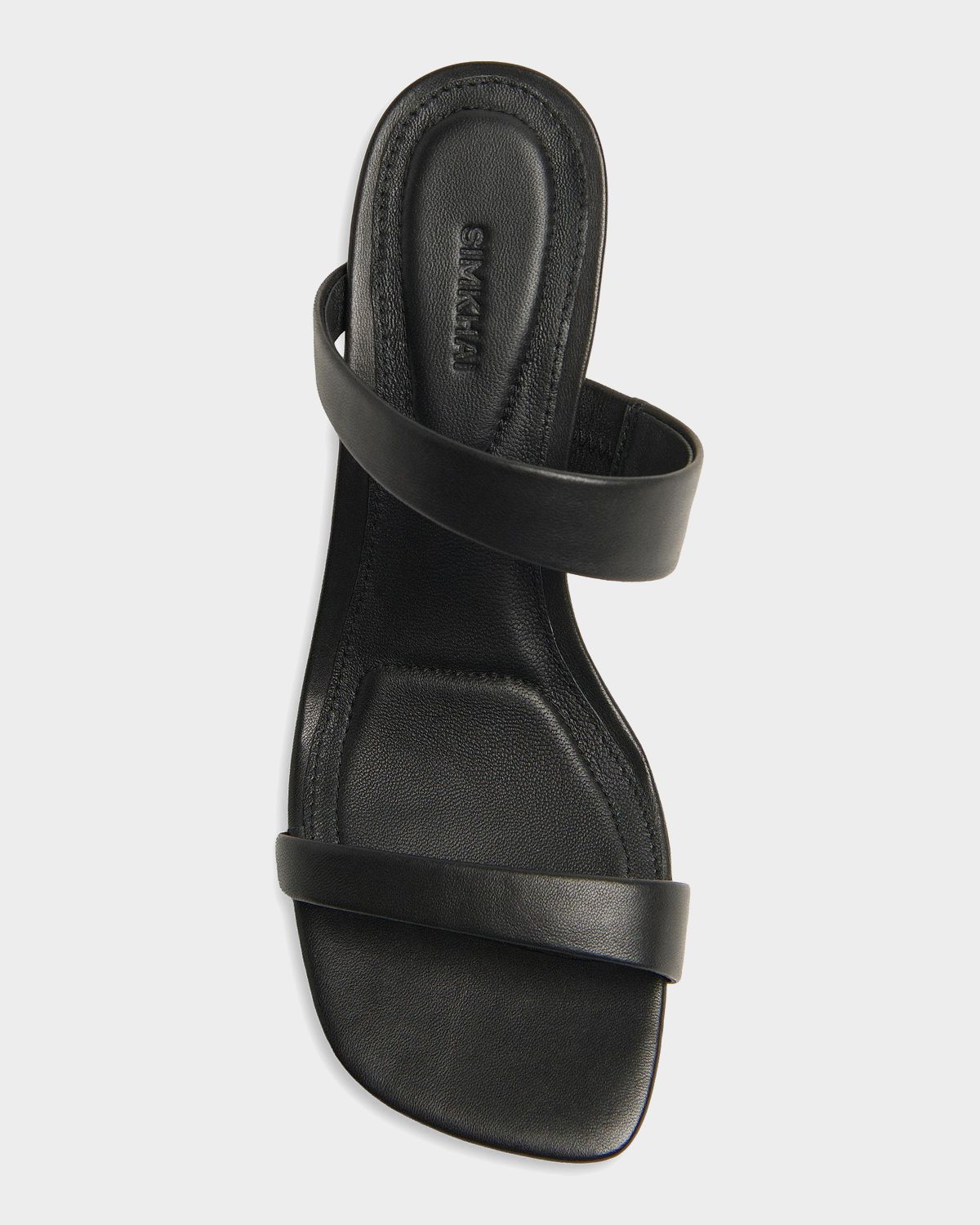 SIMKHAI 75mm Marion Leather Oyster Mule Sandals | Thumbnail 3 SIMKHAI 75mm Marion Leather Oyster Mule Sandals | Thumbnail 3
