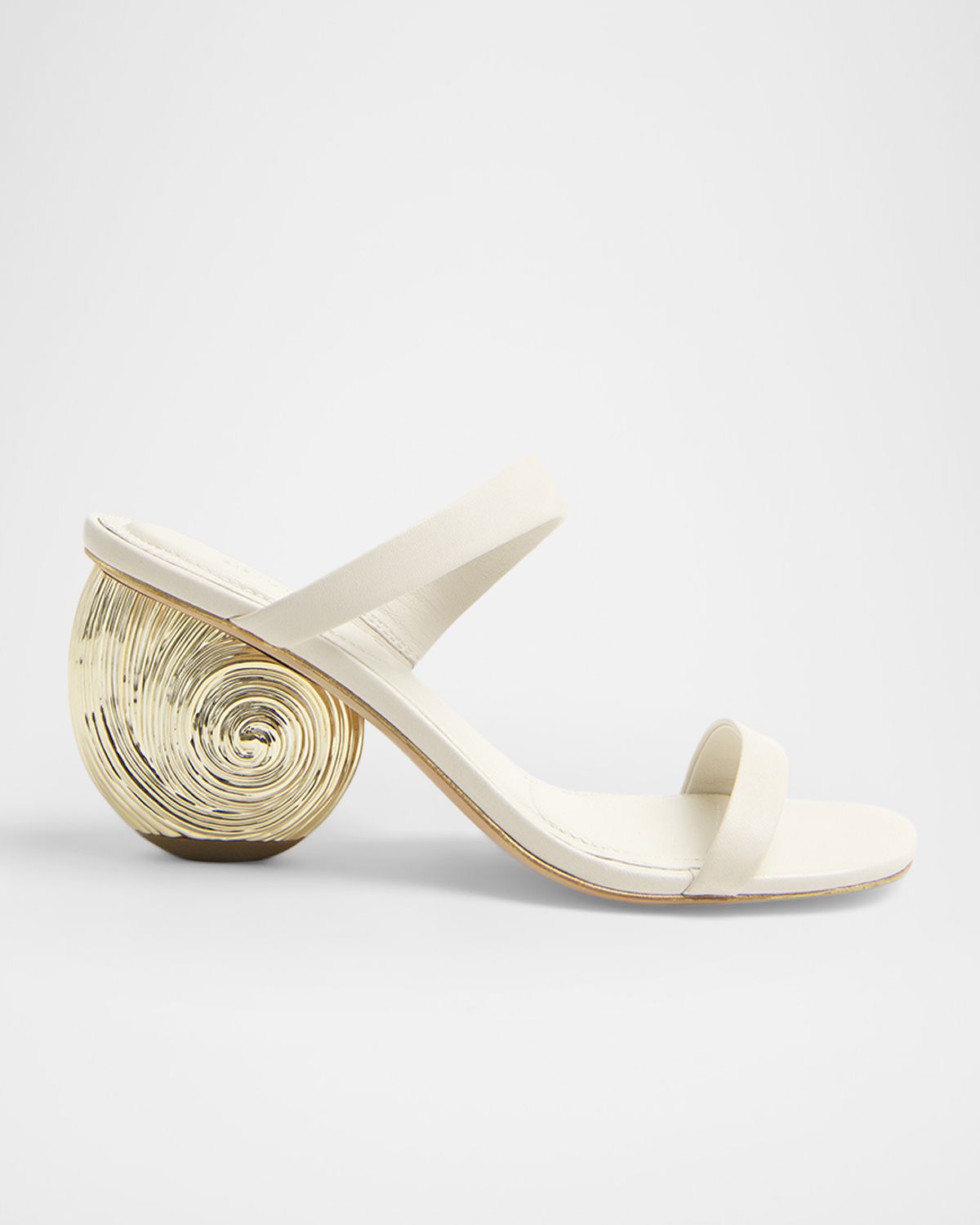 SIMKHAI 75mm Marion Leather Oyster Mule Sandals