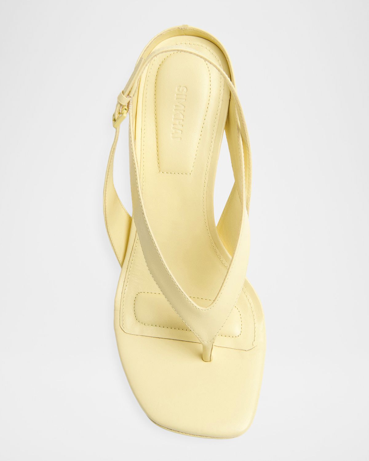 SIMKHAI Darya Leather Wedge Thong Sandals