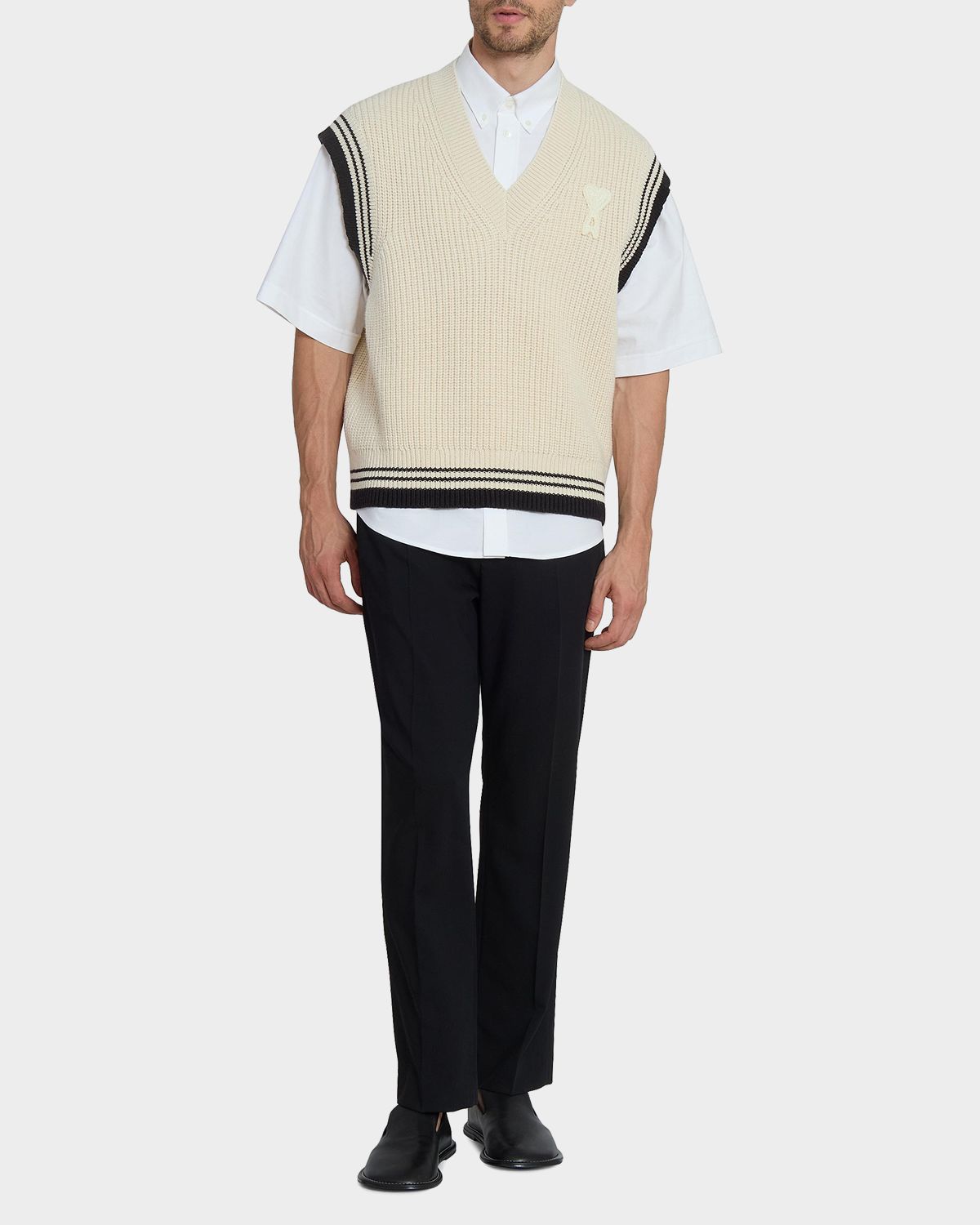 Ami Paris Men 's Ami de Coeur Cotton Short-Sleeve Shirt