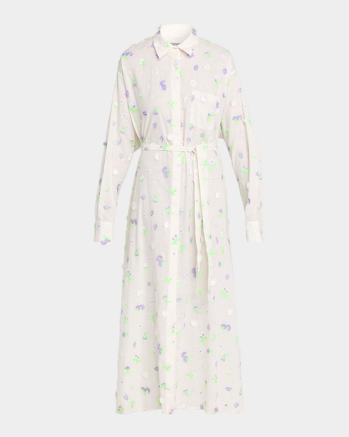 Essentiel Antwerp Jamanna Embroidered Maxi Shirtdress | Thumbnail 6