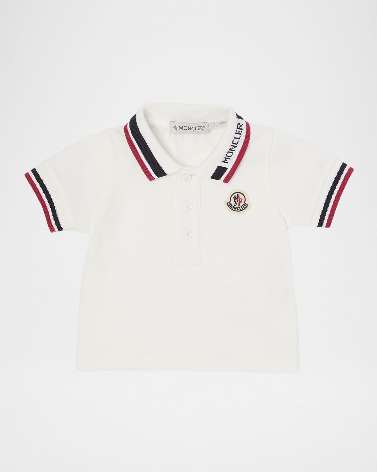 Moncler Boy 's Tipped Short-Sleeve Polo Shirt, Size 12M-3