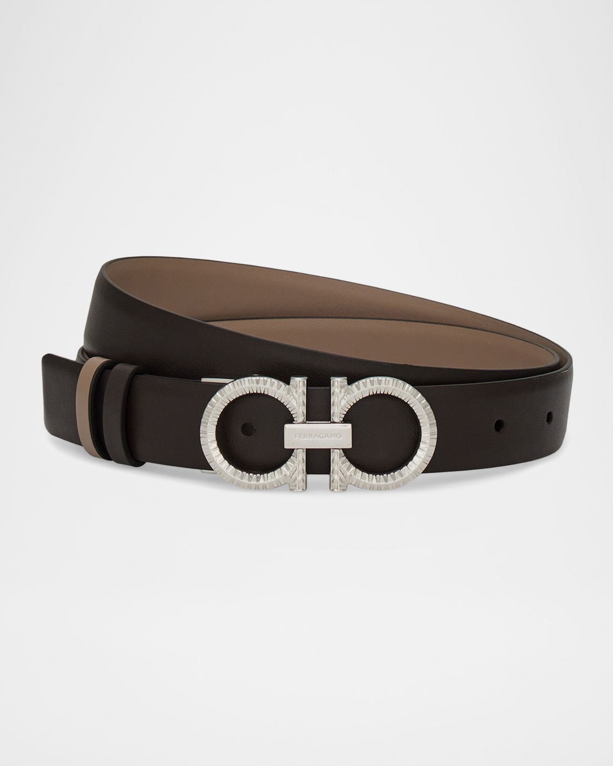 Ferragamo Reversible Leather Hammered Gancini Belt | Thumbnail 4 Ferragamo Reversible Leather Hammered Gancini Belt | Thumbnail 4