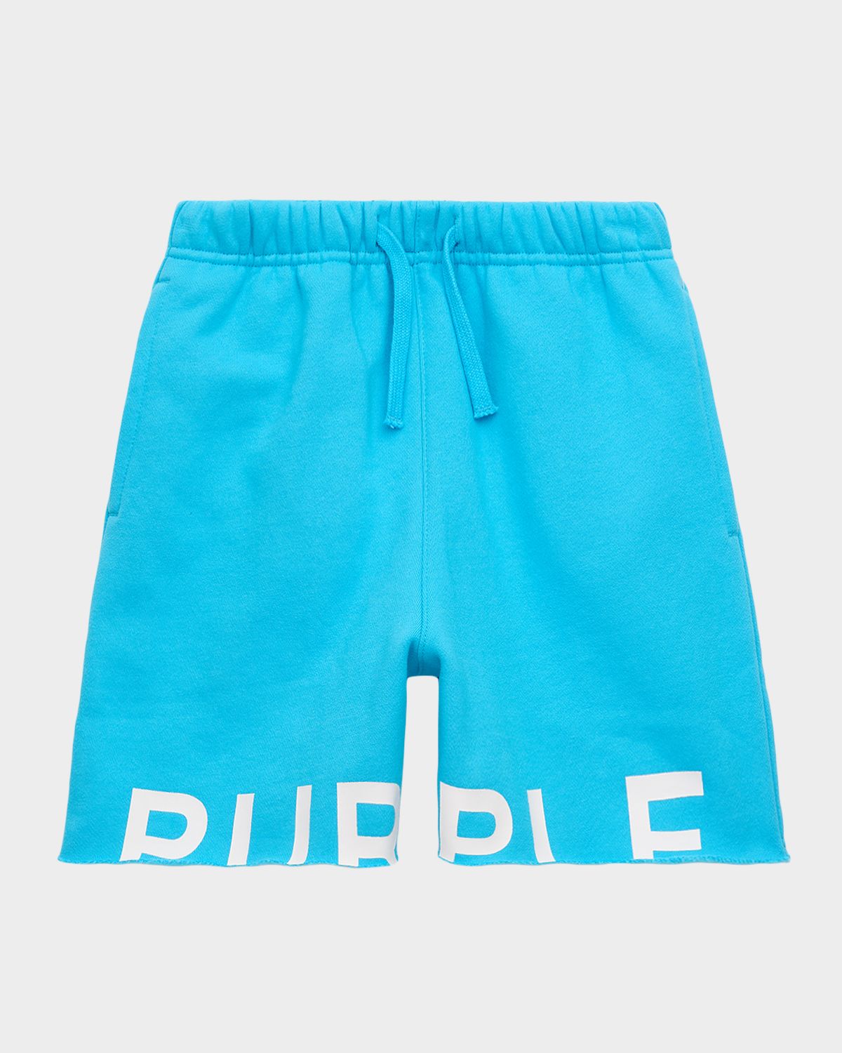 Purple Kids Boy 's Logo-Print Raw-Edge Fleece Shorts, Size 6- | Thumbnail 4 Purple Kids Boy 's Logo-Print Raw-Edge Fleece Shorts, Size 6- | Thumbnail 4