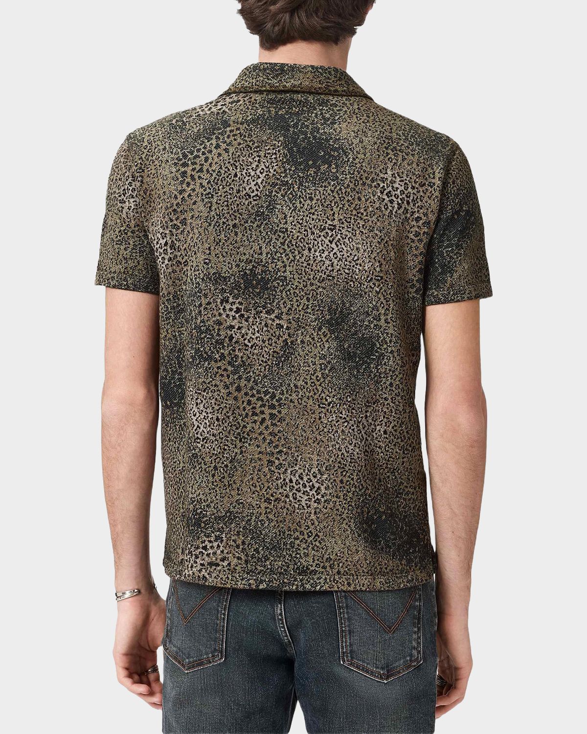 John Varvatos Men 's Perkins Degrade Jacquard Polo Shirt | Thumbnail 3 John Varvatos Men 's Perkins Degrade Jacquard Polo Shirt | Thumbnail 3