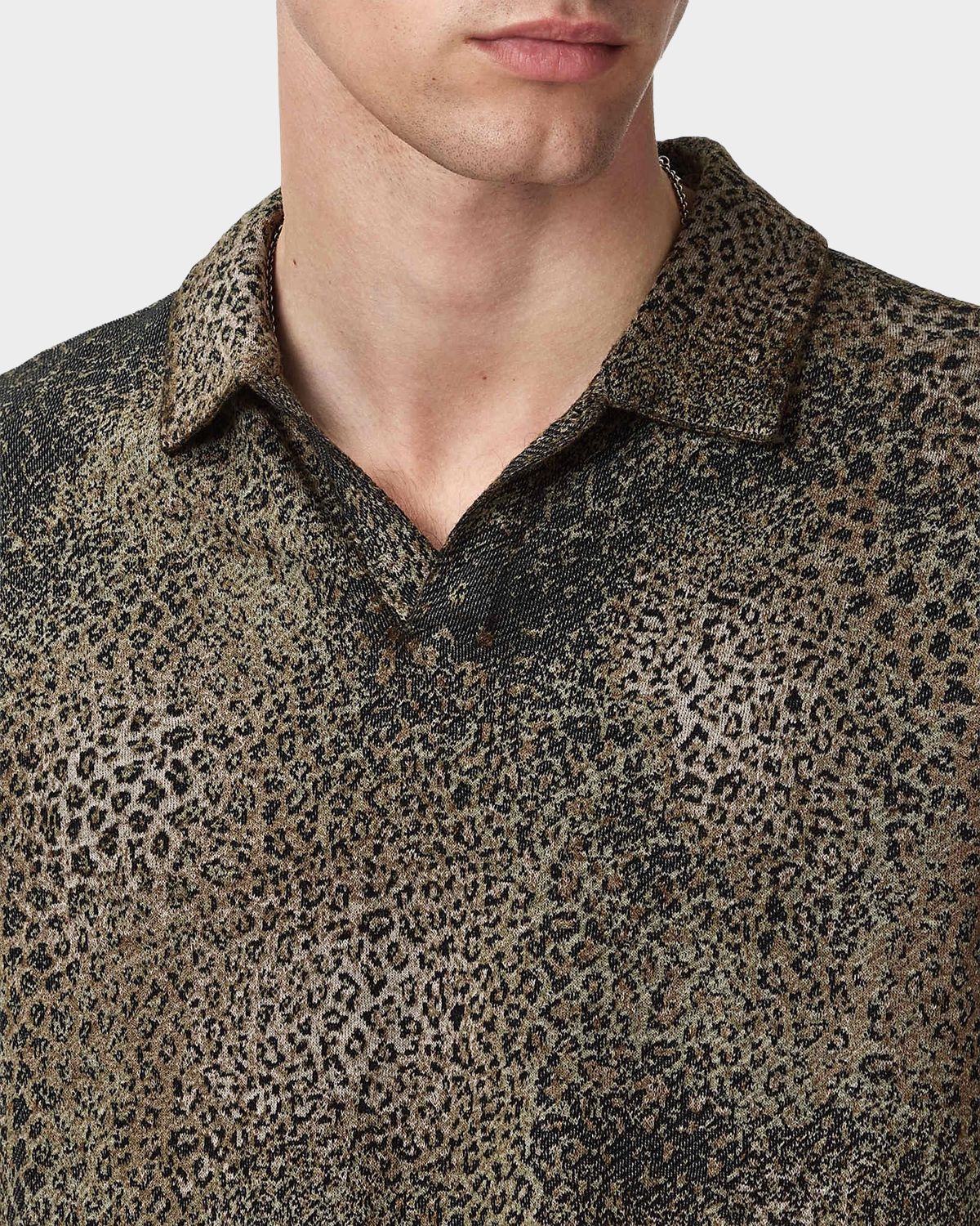 John Varvatos Men 's Perkins Degrade Jacquard Polo Shirt | Thumbnail 5 John Varvatos Men 's Perkins Degrade Jacquard Polo Shirt | Thumbnail 5