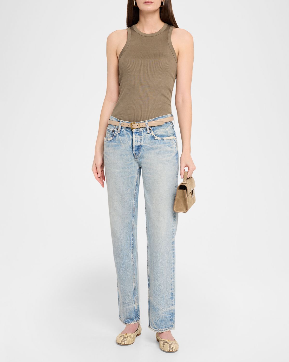 MOUSSY VINTAGE Wildwood Low-Rise Straight Jeans