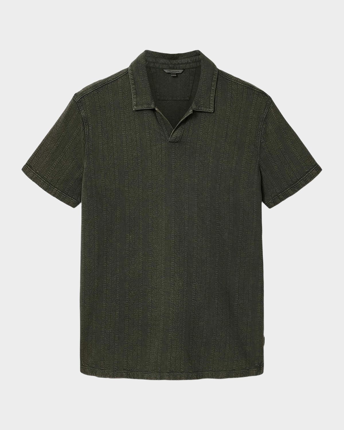 John Varvatos Men 's Zion Garment-Dyed Jacquard Polo Shirt