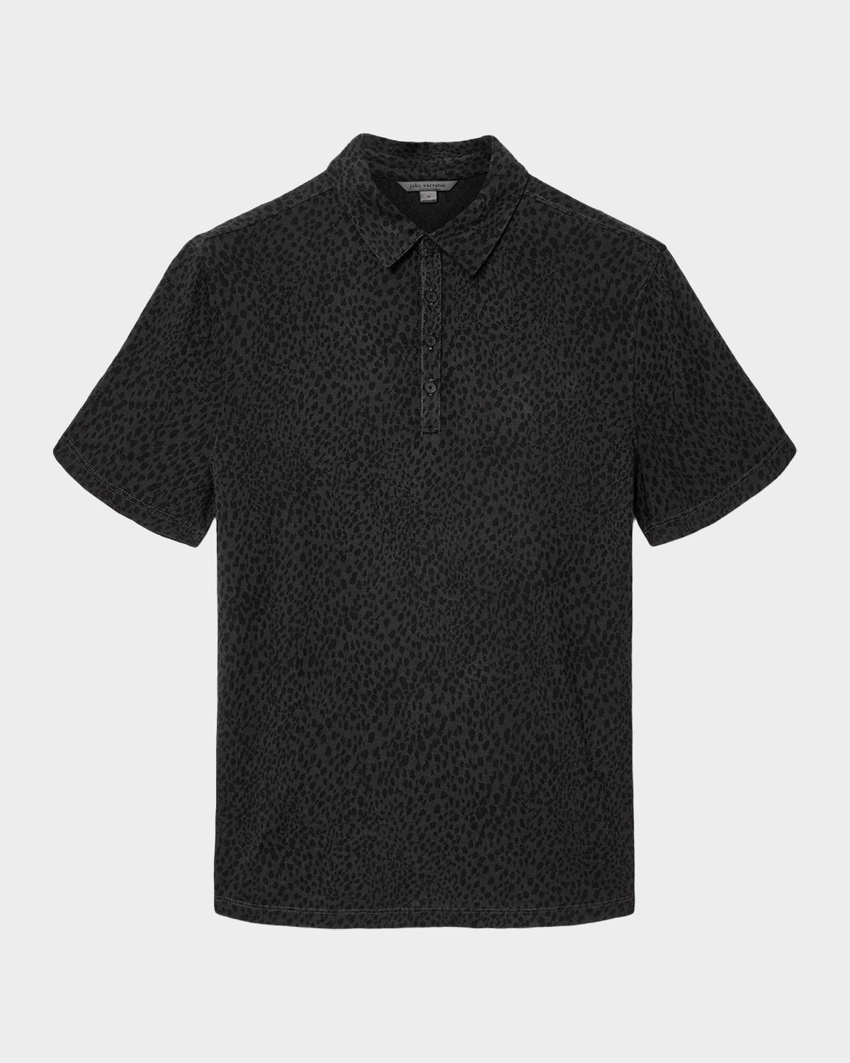 John Varvatos Men 's Marcel Cheetah Jacquard Polo Shirt
