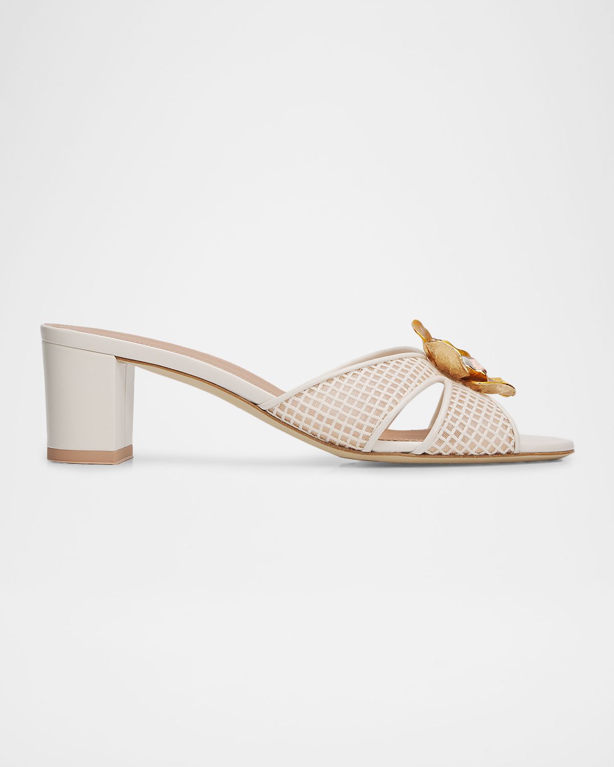 Malone Souliers 45mm Suri Square Mesh and Leather Sandals