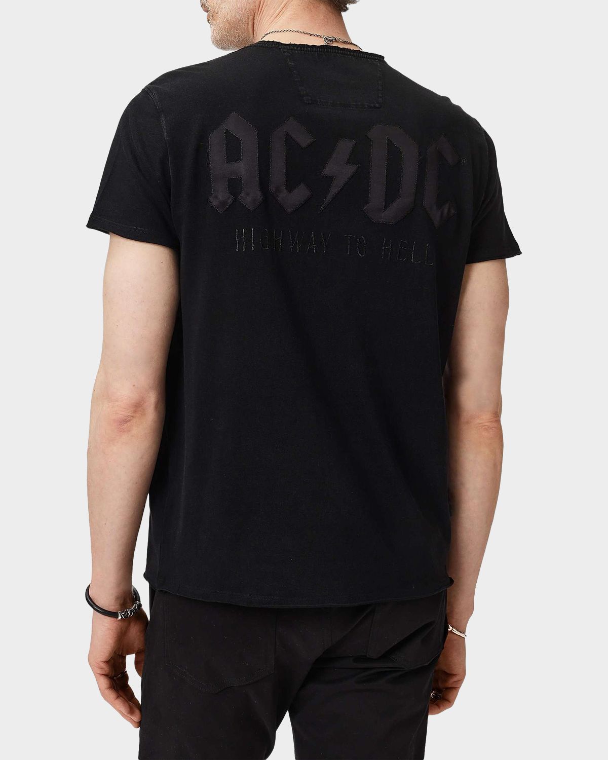 John Varvatos Men 's AC/DC Highway to Hell Raw-Edge Crewneck T-Shirt | Thumbnail 3 John Varvatos Men 's AC/DC Highway to Hell Raw-Edge Crewneck T-Shirt | Thumbnail 3