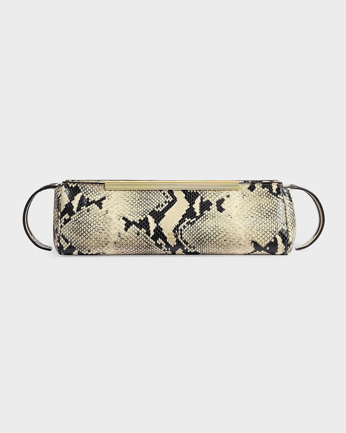 Khaite Donna Snakeskin-Embossed Leather Clutch Bag