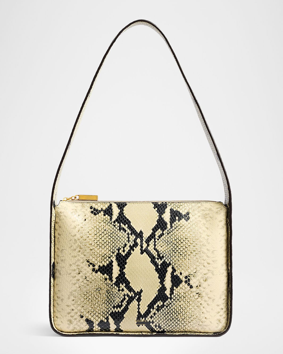 Khaite Lori Squared Python-Embossed Leather Shoulder Bag
