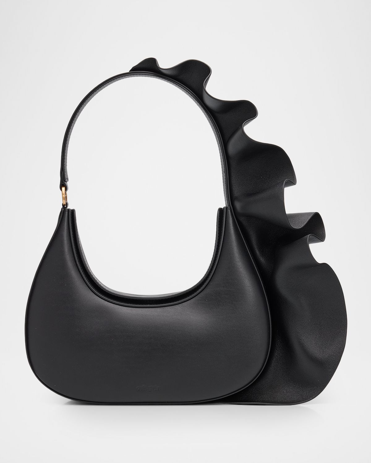 Cult Gaia Zoella Ruffle Leather Shoulder Bag