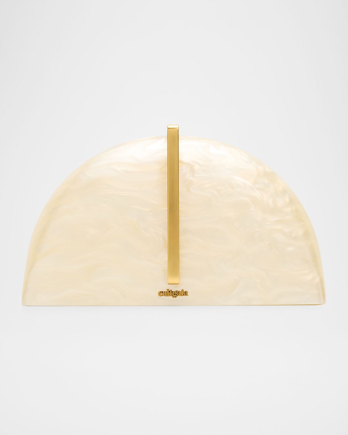 Cult Gaia Laguna Acrylic Half-Moon Clutch Bag