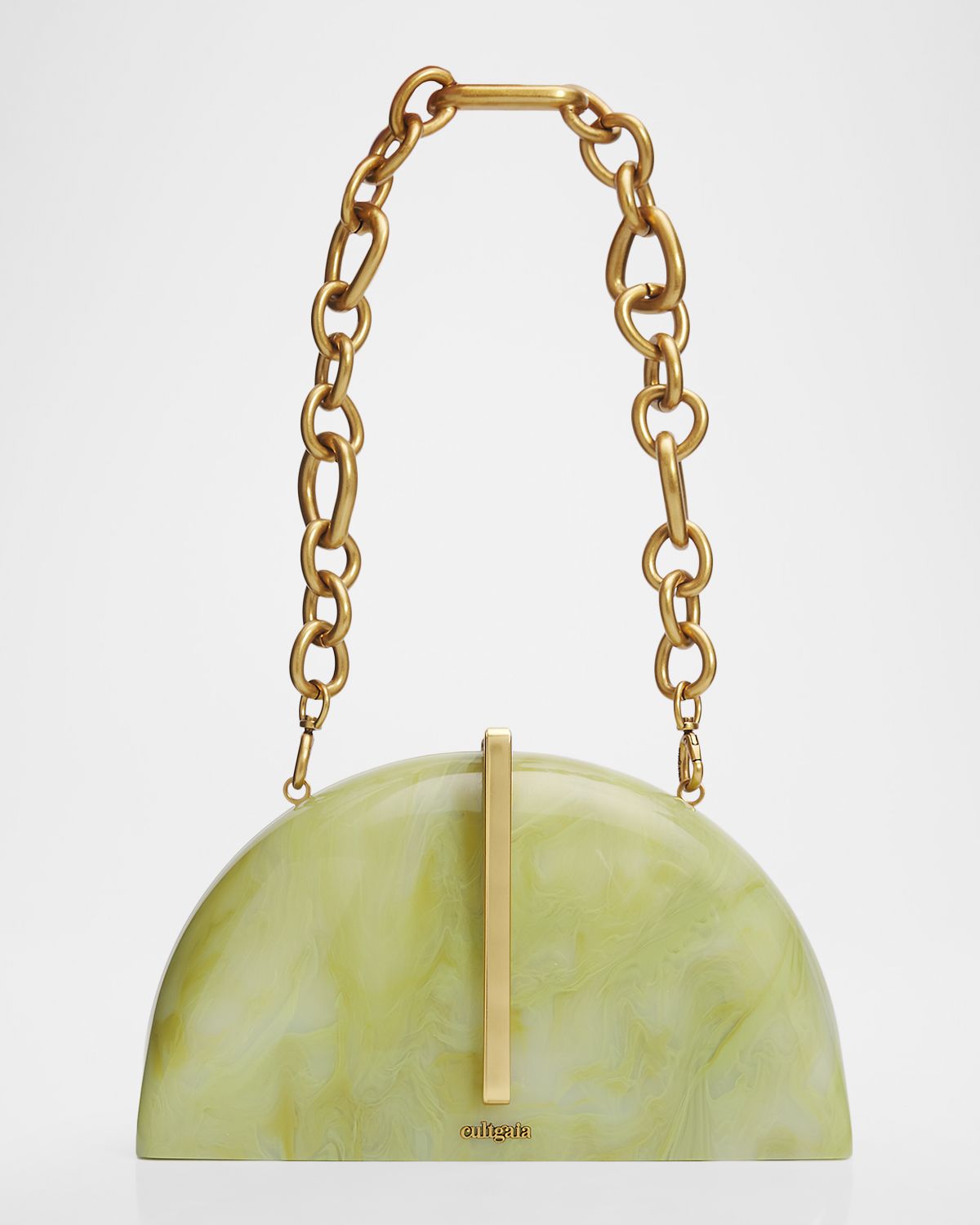 Cult Gaia Laguna Acrylic Half-Moon Clutch Bag