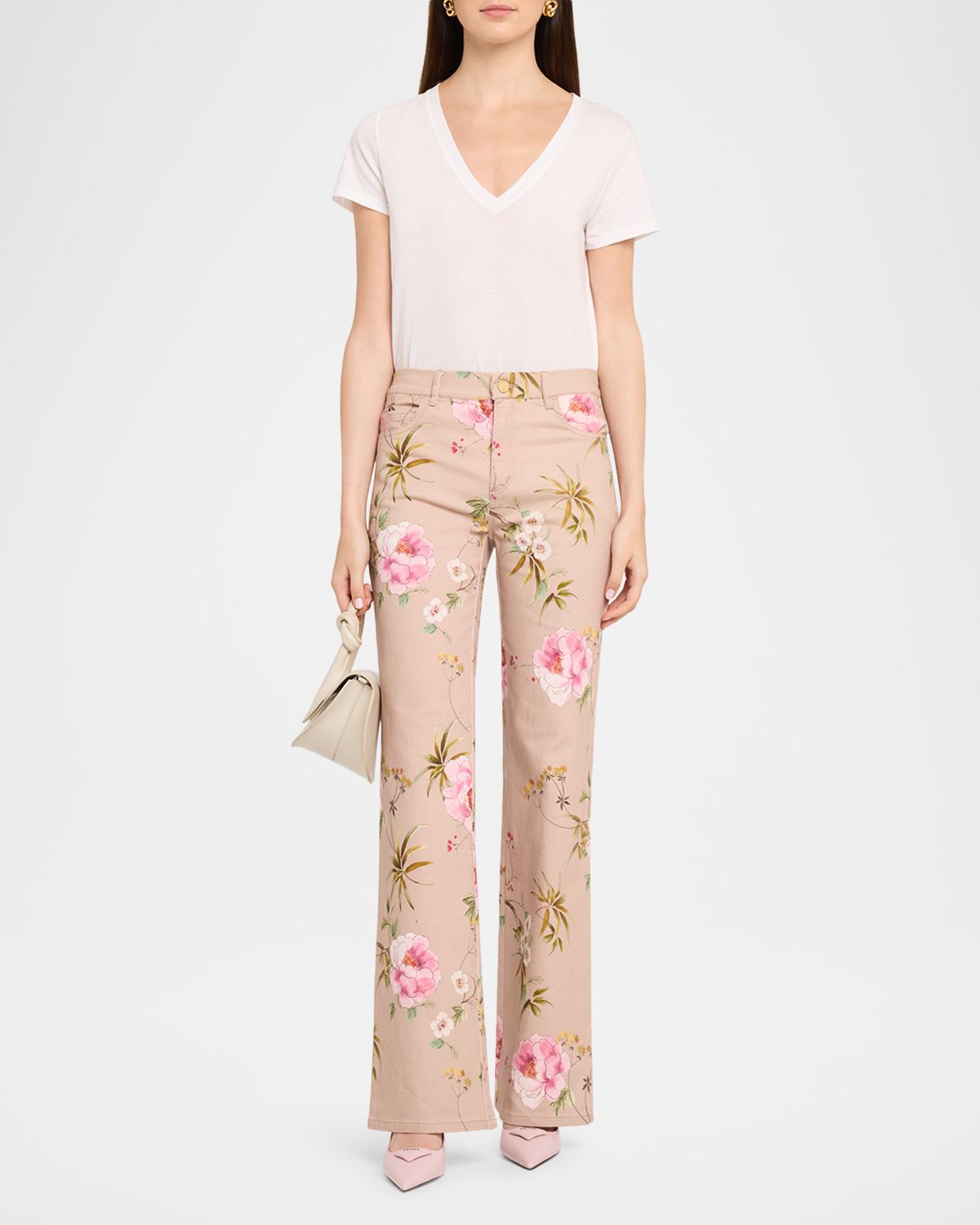 Kobi Halperin Leigh Floral-Print Straight-Leg Pants
