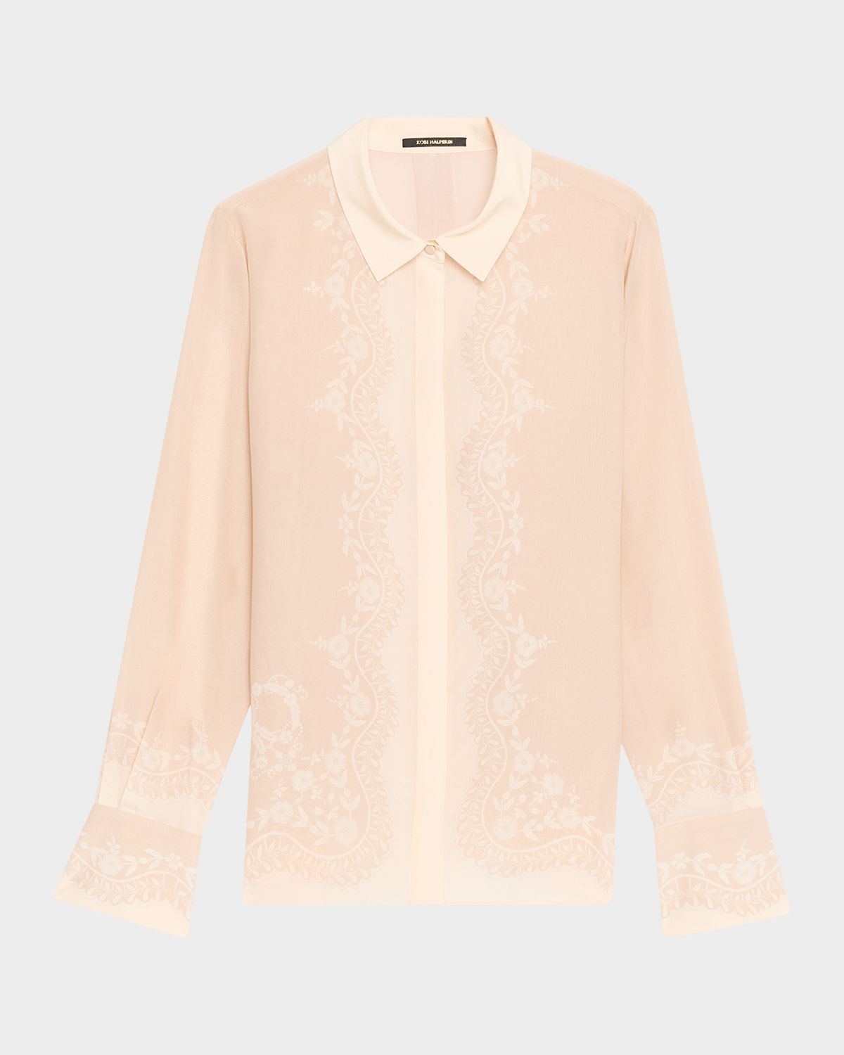 Kobi Halperin Serena Floral-Print Silk Blouse