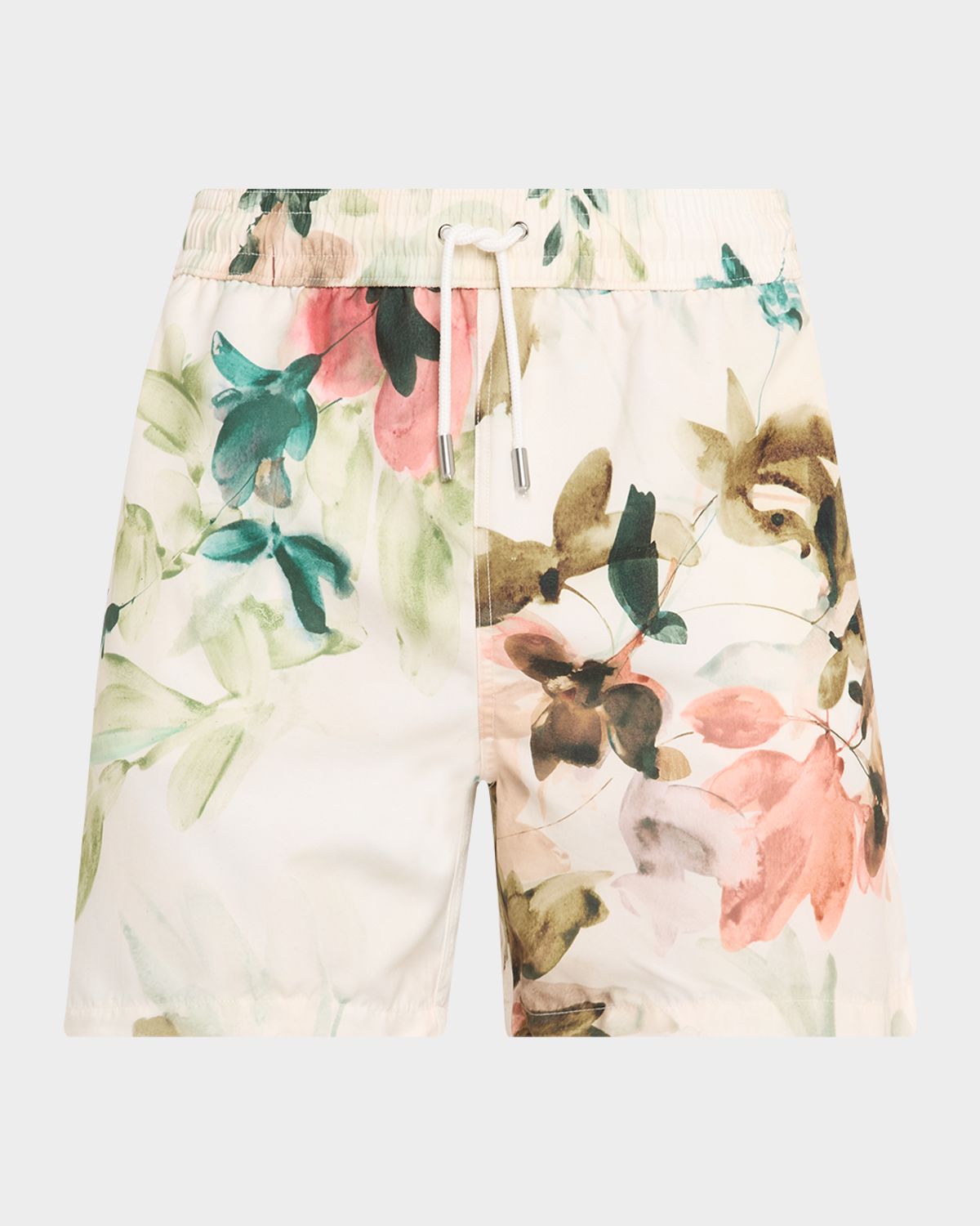 SIMKHAI Men 's Lowell Watercolor Floral Swim Shorts