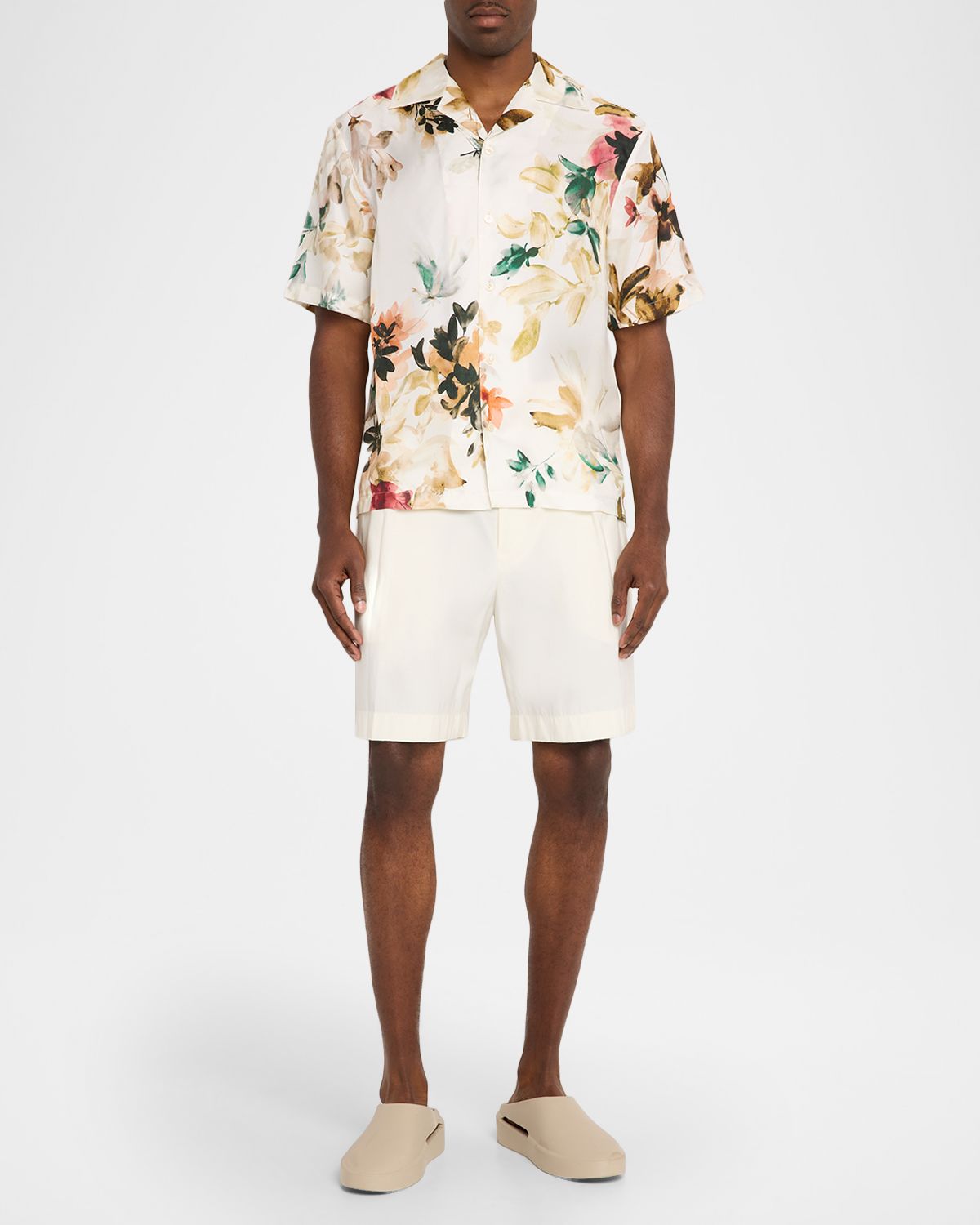 SIMKHAI Men 's Casper Printed Silk Shirt