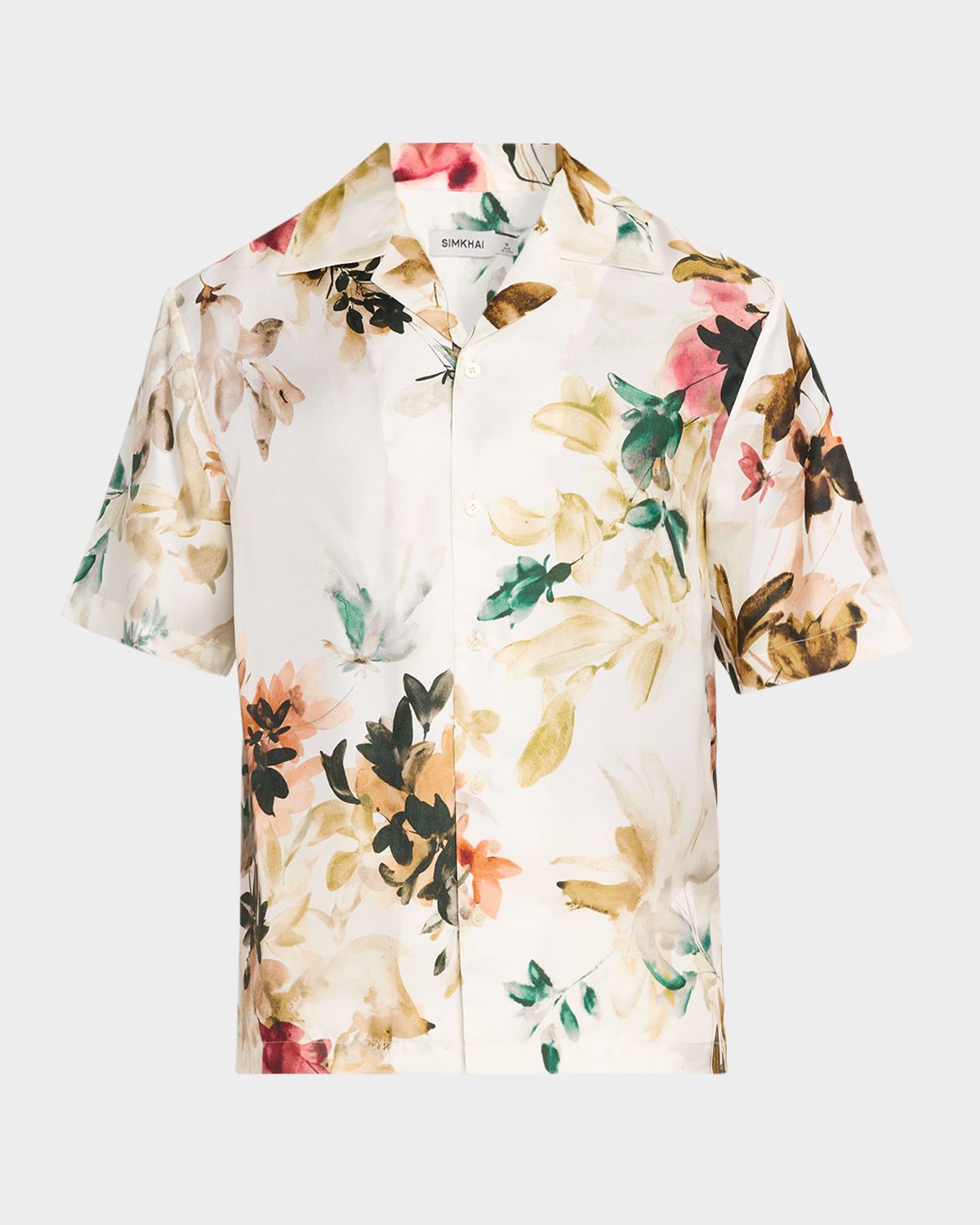 SIMKHAI Men 's Casper Printed Silk Shirt | Thumbnail 6 SIMKHAI Men 's Casper Printed Silk Shirt | Thumbnail 6
