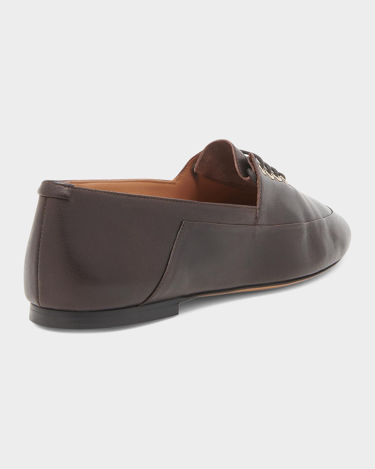 Jil Sander Elyss Leather Lace-Up Loafers