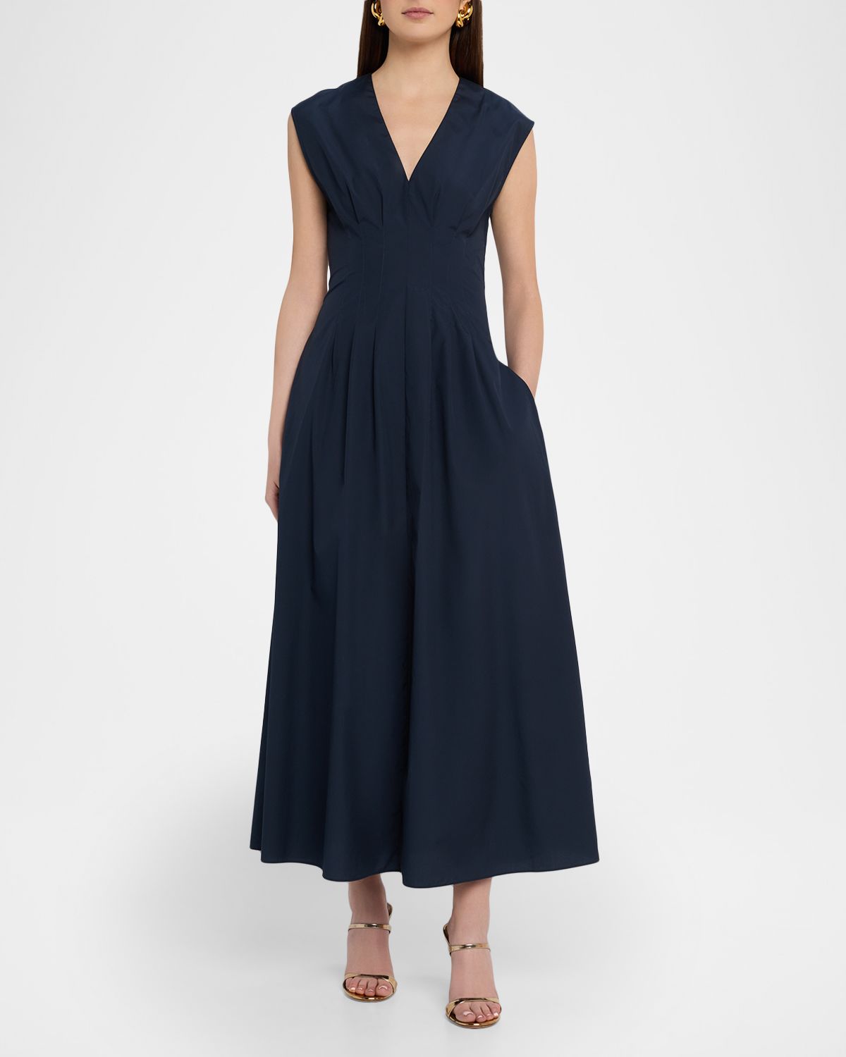 Rag & Bone Ines Sleeveless Poplin Maxi Dress