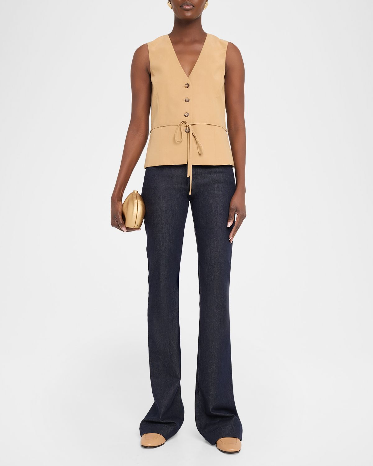 Rag & Bone Paulette Linen-Blend Vest