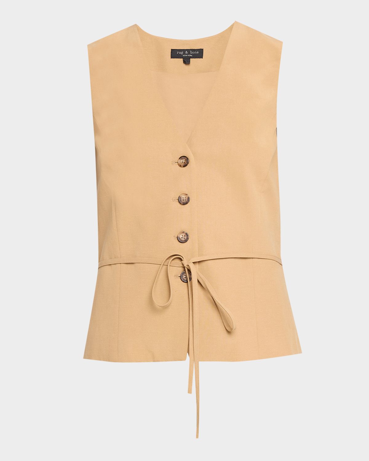 Rag & Bone Paulette Linen-Blend Vest