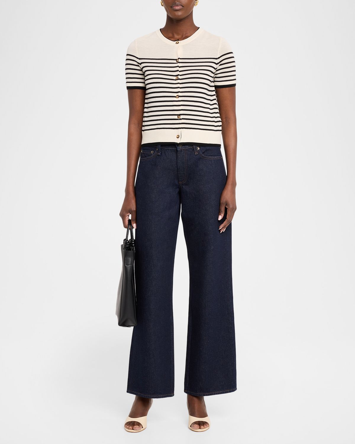 Rag & Bone Anne Short-Sleeve Wool Cardigan