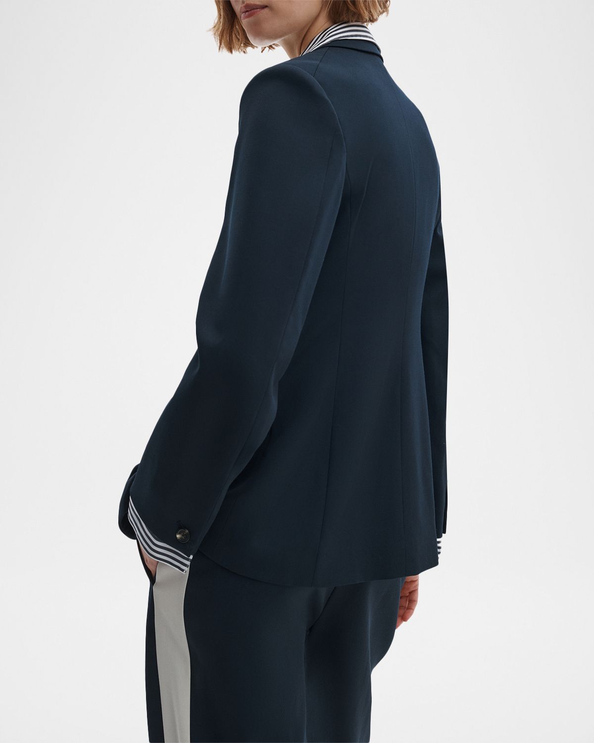 Rag & Bone Frank Single-Breasted Mixed Media Blazer