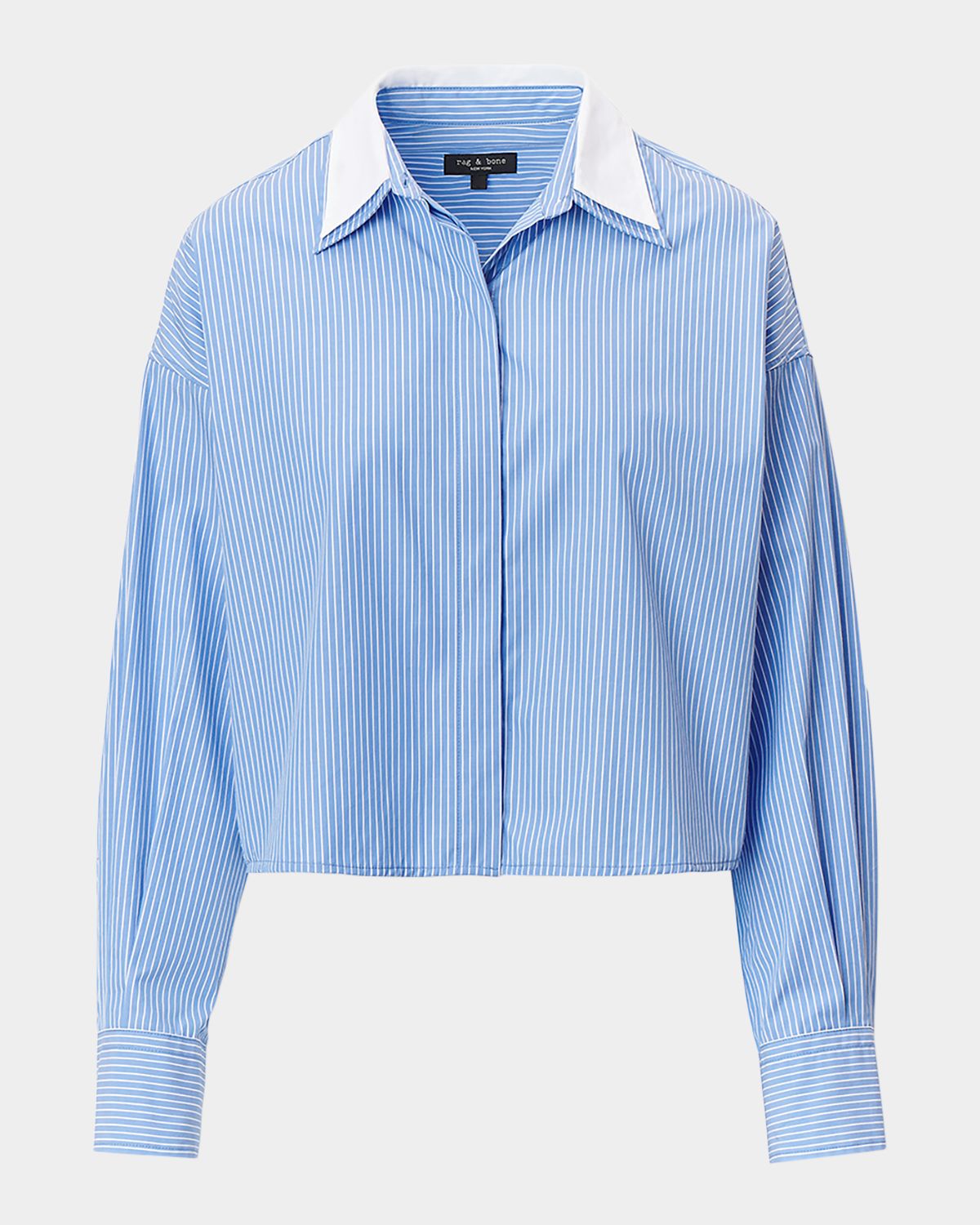 Rag & Bone Marin Stripe Layered Cotton Shirt