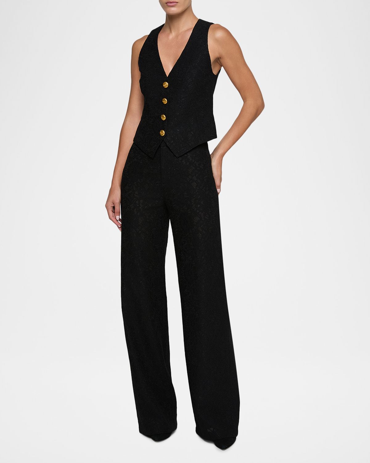 L 'Agence Kino Bonded Lace Vest