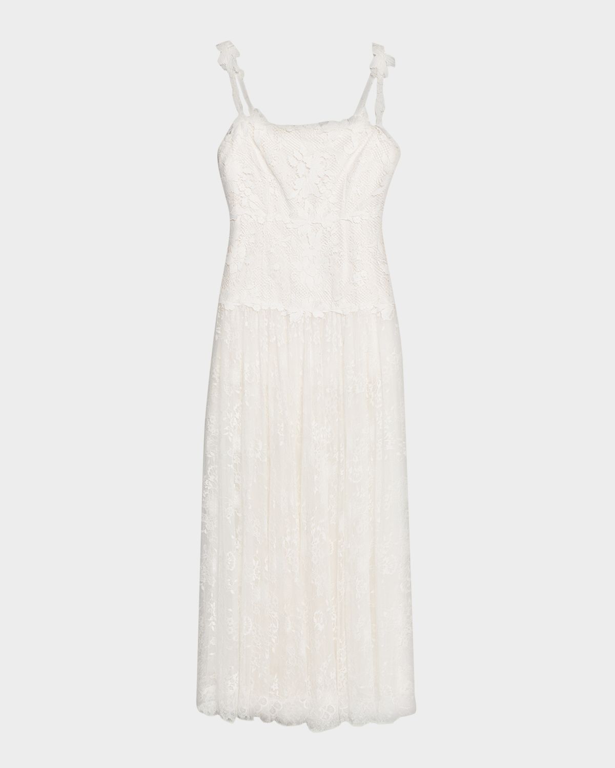 Kobi Halperin Ana Sleeveless Square-Neck Lace Maxi Dress