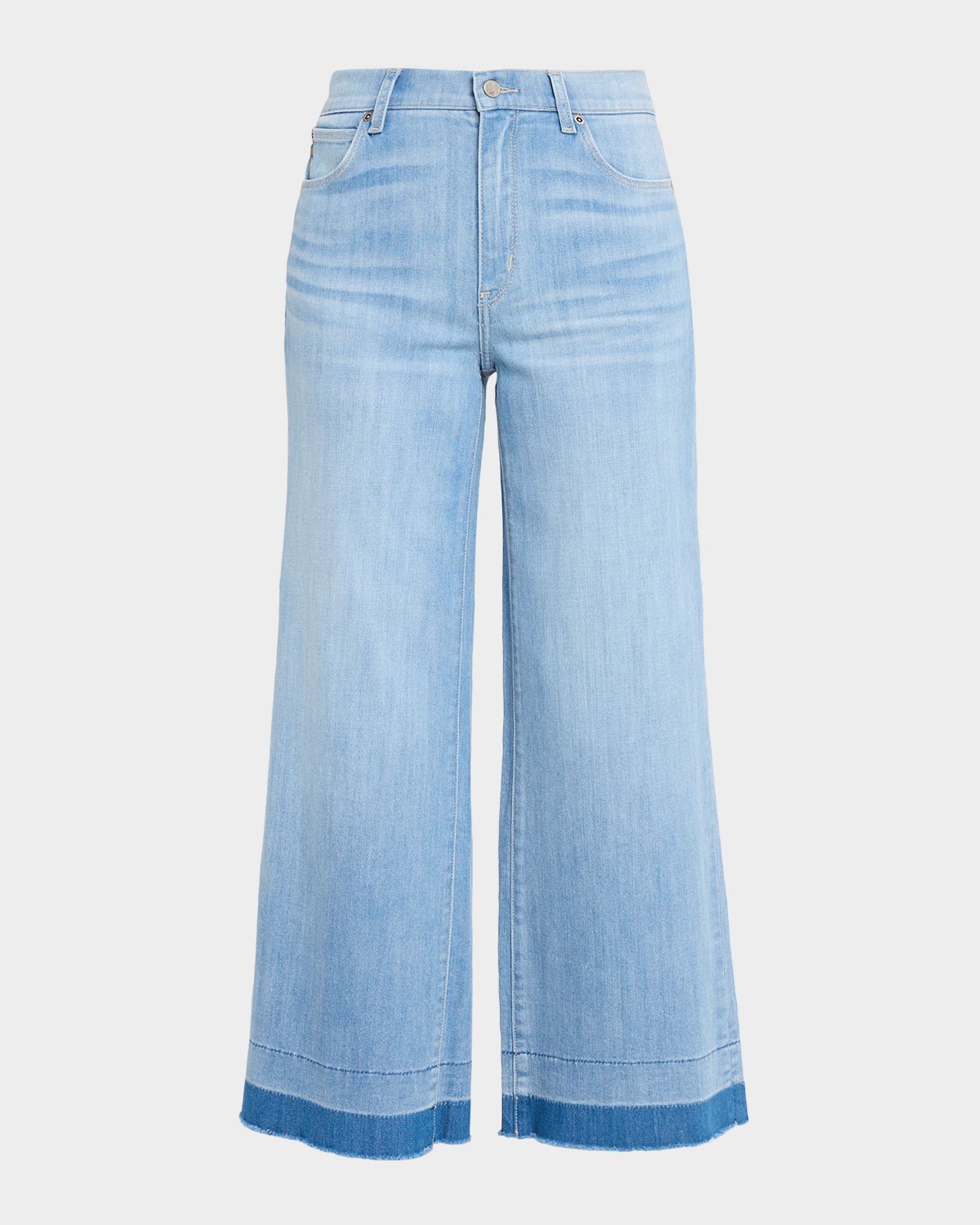 Kobi Halperin Rafaella Washed Denim Wide-Leg Cropped Jeans