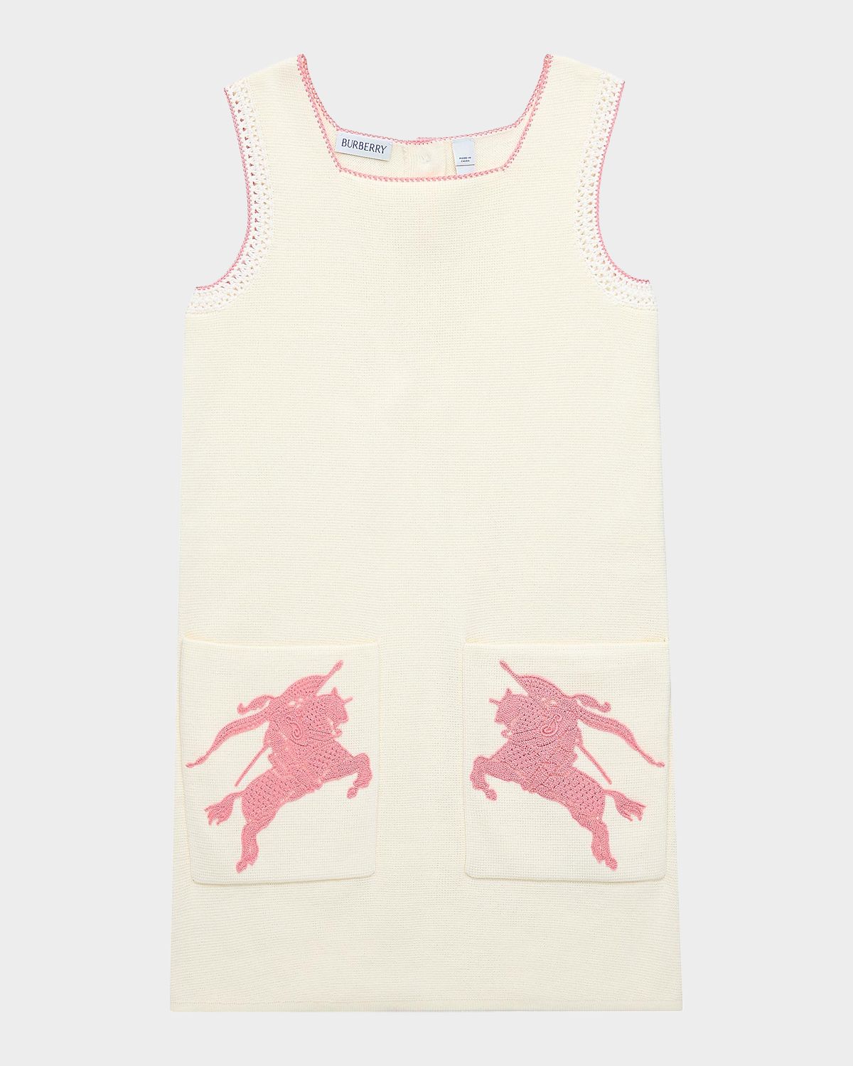 Burberry Girl 's Giselle Crochet Knight Cotton Dress, Size 4-14
