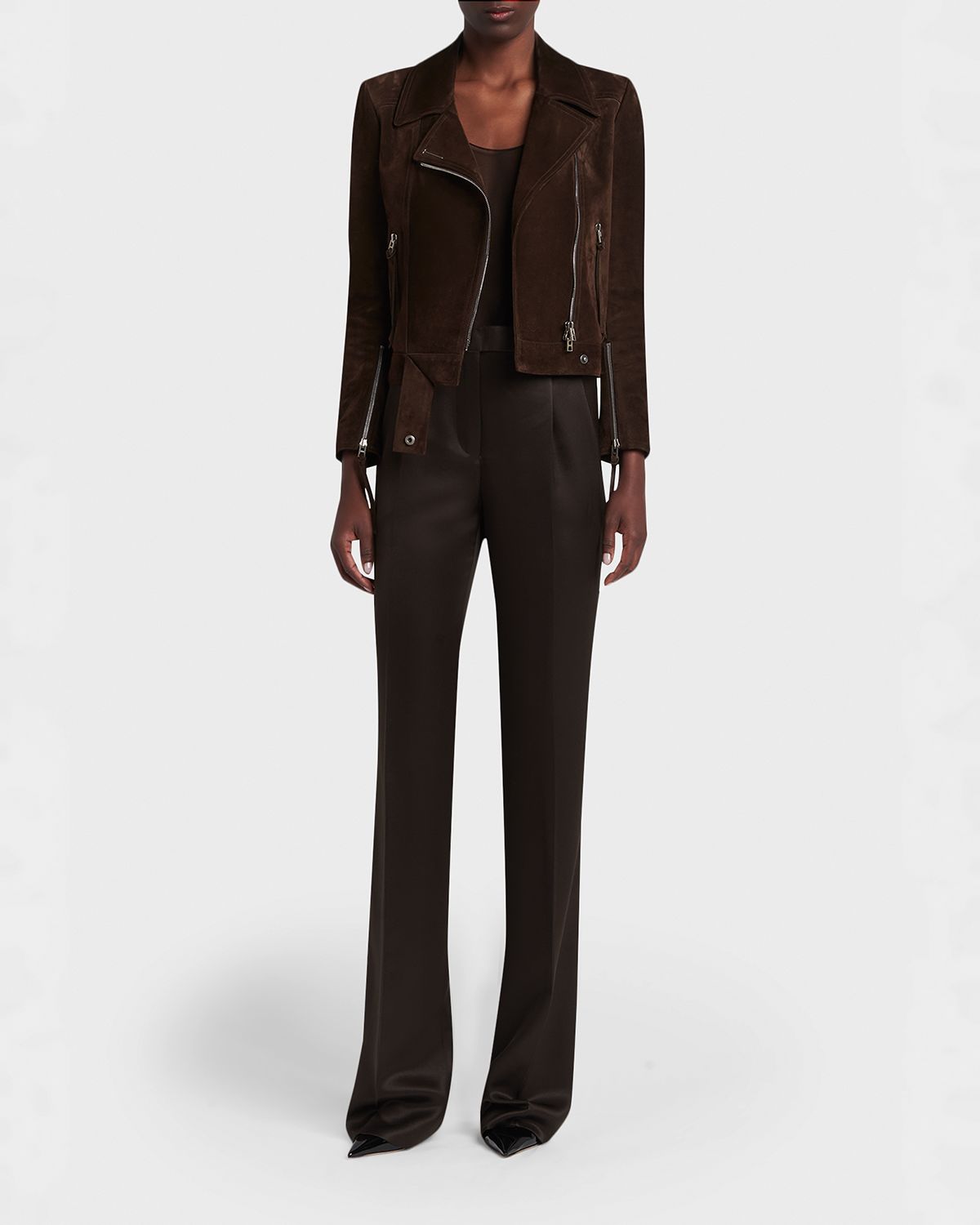TOM FORD Sharp Grain De Poudre Straight-Leg Trousers | Thumbnail 5 TOM FORD Sharp Grain De Poudre Straight-Leg Trousers | Thumbnail 5