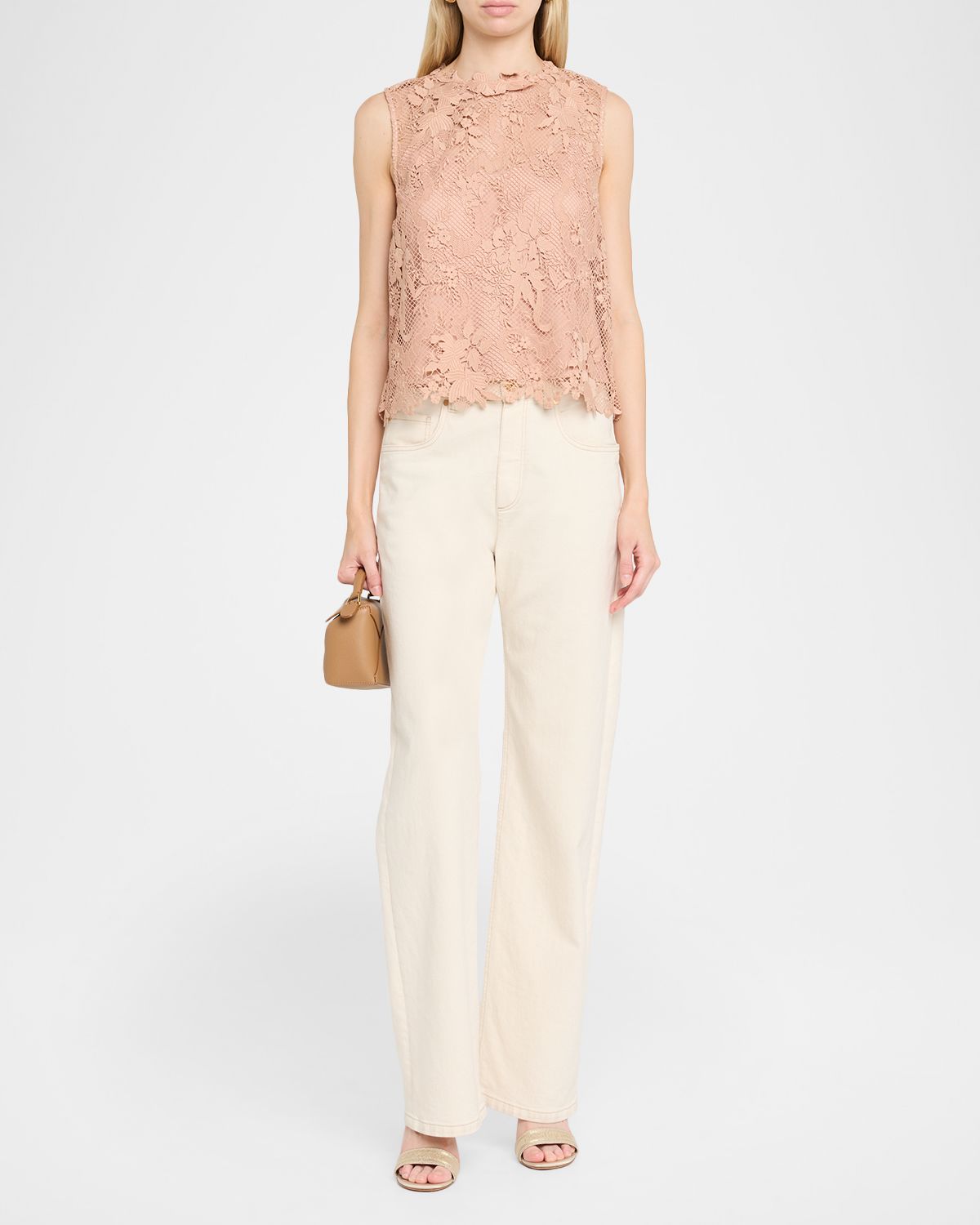 Kobi Halperin Rayne Sleeveless Botanical Garden Lace Blouse