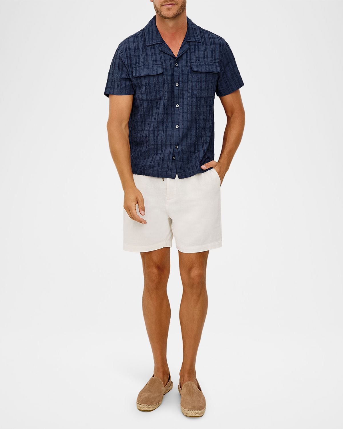Rails Men 's Short-Sleeve Rook Shirt in Navy
