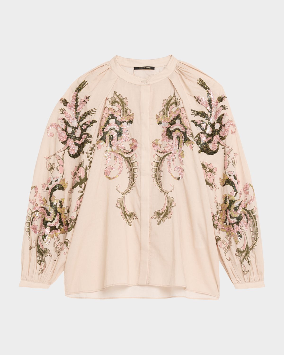 Kobi Halperin Heidi Sequin Floral-Print Blouse