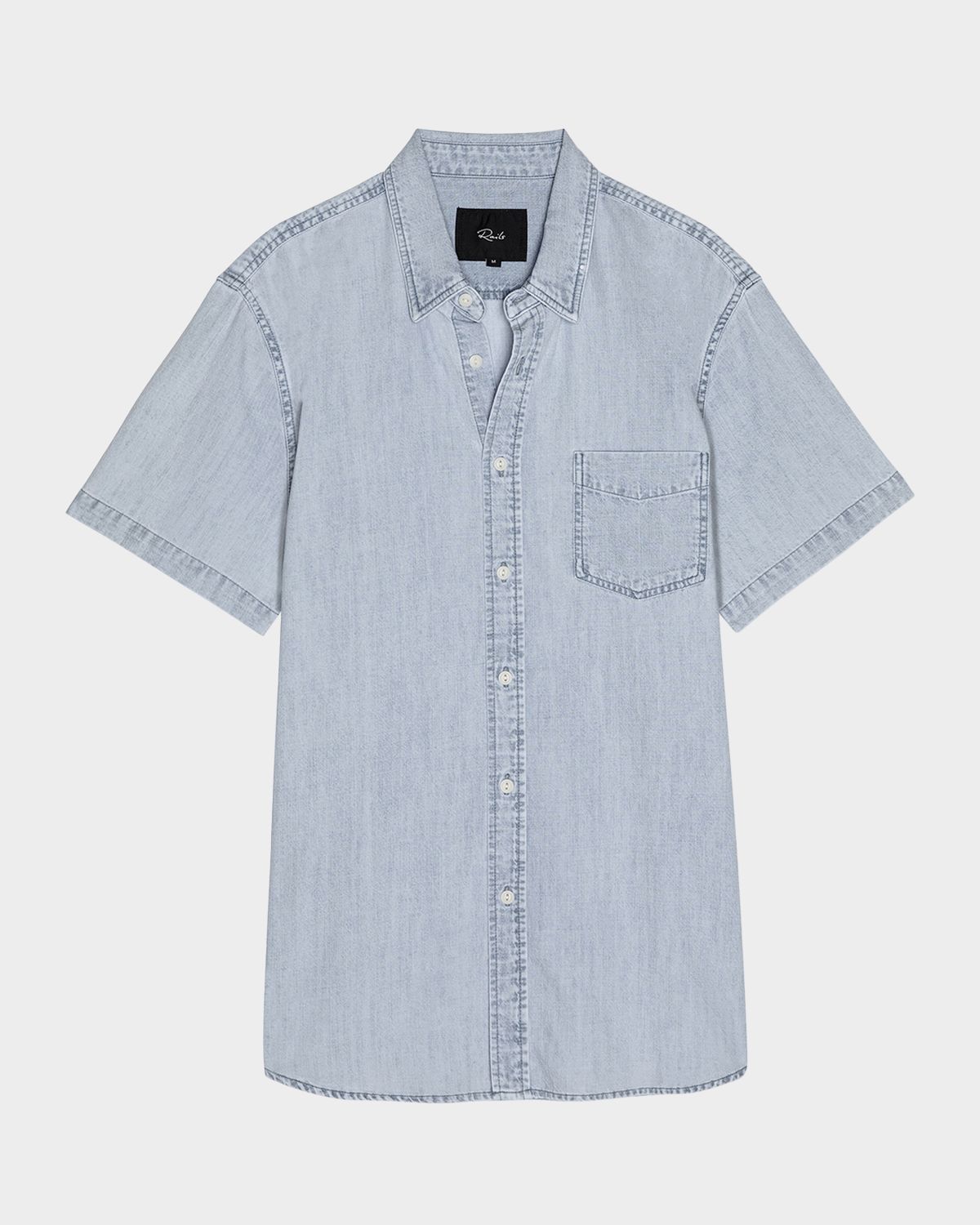 Rails Men 's Short-Sleeve Penn Shirt in Light Wash | Thumbnail 7 Rails Men 's Short-Sleeve Penn Shirt in Light Wash | Thumbnail 7
